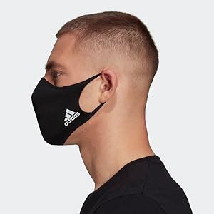 adidas Originals Standard Face Covers 3-Pack, Black/White, Medium/Large ...