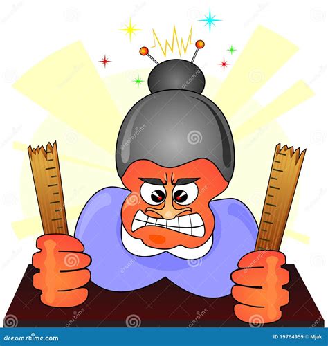 Angry teacher stock vector. Illustration of professor - 19764959