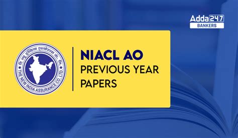 NIACL AO Previous Year Question Paper, Download PDFs With Solution