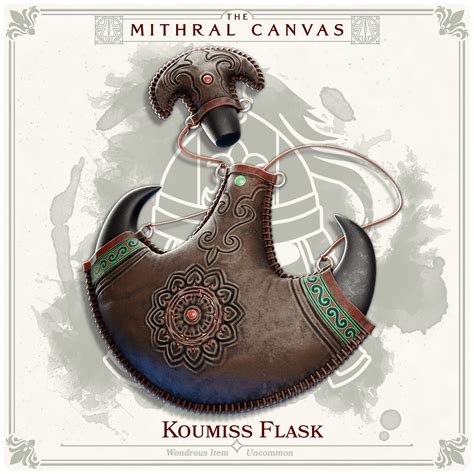 [OC-Art] Koumiss Flask | Wondrous Item [The Mithral Canvas] 5e : r ...