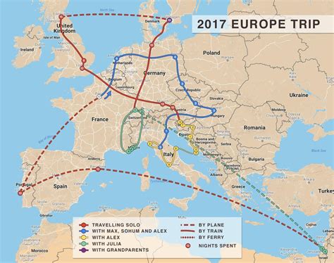Europe Trip Planning Map 的图像结果