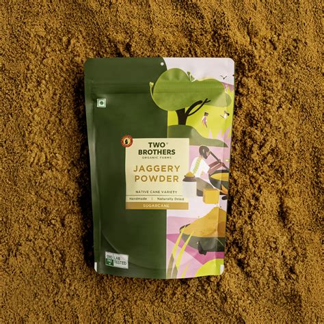 Organic Crushed Jaggery Powder | Two Brothers Organic Farms