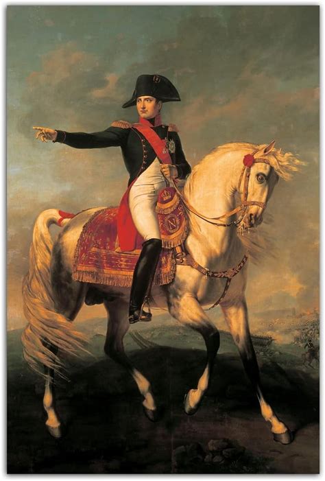 Asdg12s Portrait of Napoleon Bonaparte on Horse Poster Decorative Painting Canvas Wall Art ...