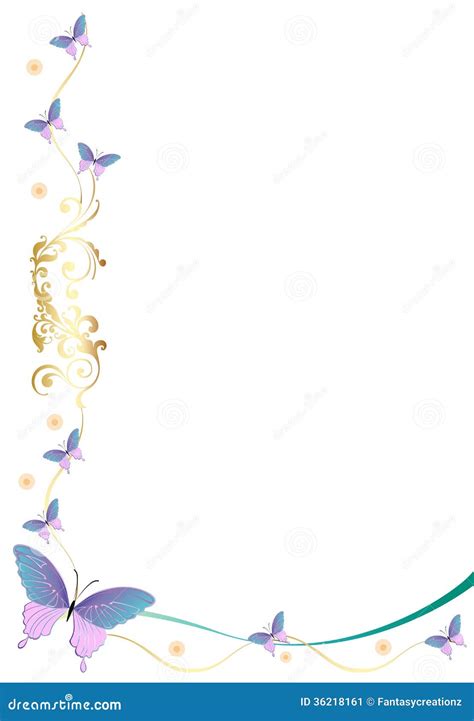Butterfly border/frame stock vector. Illustration of flying - 36218161