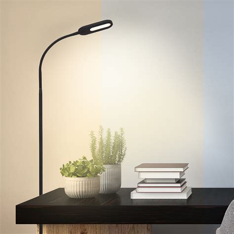 LED office floor lamp Office Step, dimmable, black | Lights.ie