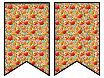 Sweets, Candies Bulletin Board Decor Kit, Sweets, Candies Letters ...