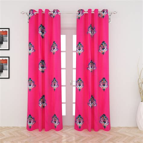 Buy Designer Homes Printed Door Curtain Pair - 135 x 225 cm from Home ...