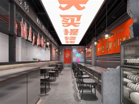 “烧烤”餐厅空间设计_上海赫筑