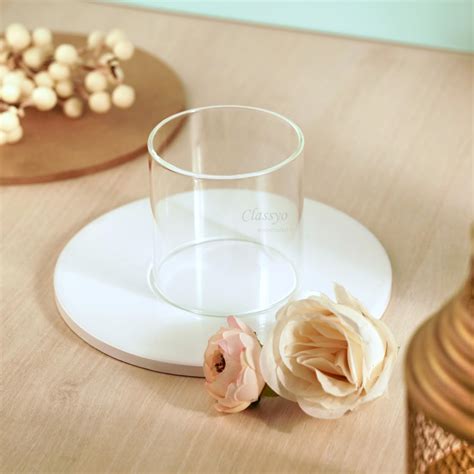 Buy Classyo Diya Cover Only Without Diya, Borosilicate Glass Cover for ...
