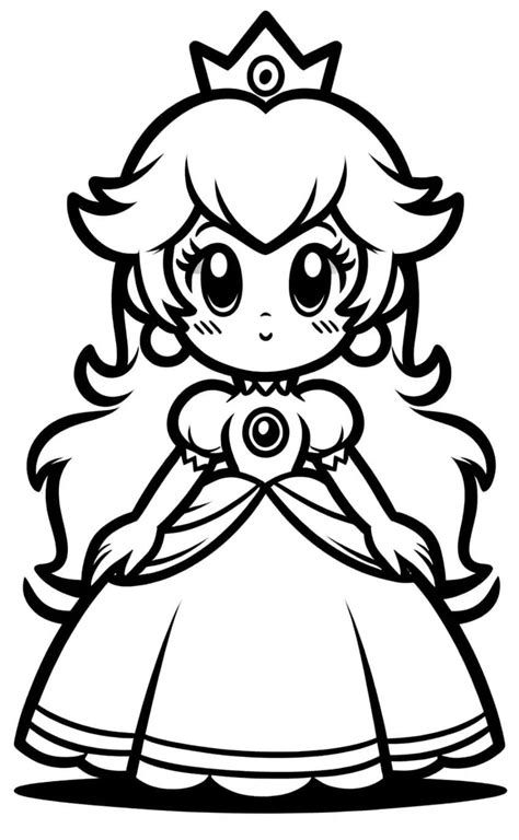 princess peach | Disney coloring sheets, Cartoon coloring pages ...