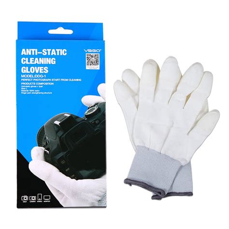 VSGO DDG-1 1 Pair Nylon Anti-Static Camera Cleaning Gloves with Finger ...