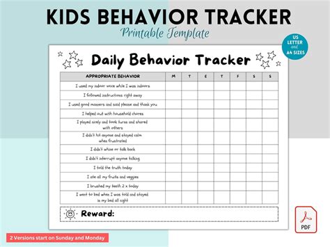 Image result for Daily Behavior Chart