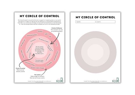 My Circle of Control Worksheet for Teens. Mental Health Printable ...