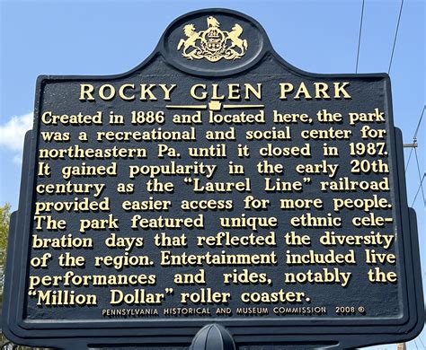 MarkerQuest: Rocky Glen Park, Moosic, Lackawanna County