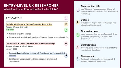 Entry-Level UX Researcher Resume Examples for 2026 | Resume Worded