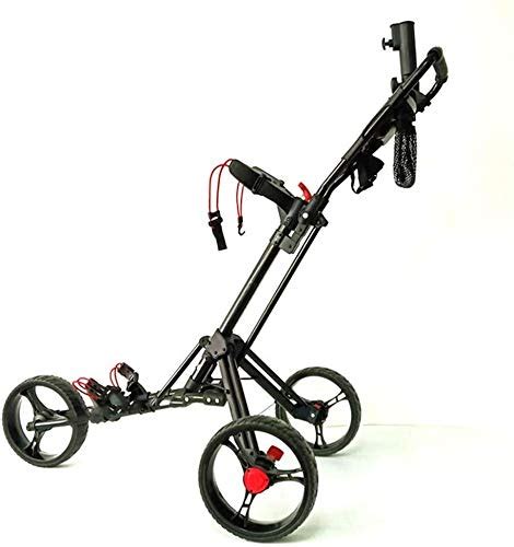 Buy BZLLW Golf Push Cart,3 Wheels Manual Push/Pull Golf Cart with ...