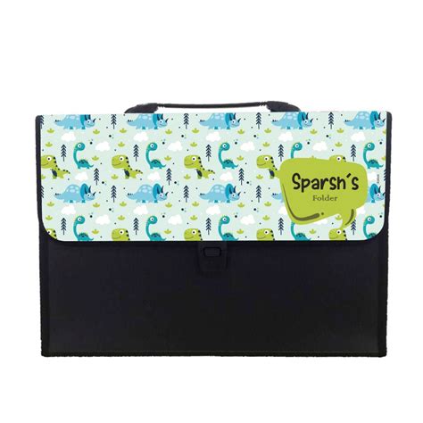 Personalised Expanding Folder | Dinosaur Pattern – mumma.com