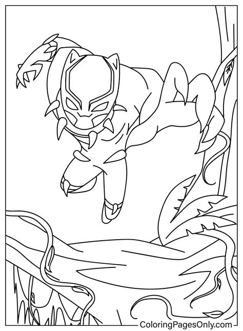 Black Panther Coloring Sheet Pdf