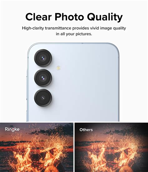 Samsung Galaxy A35 / A55 Camera Lens Frame Glass Protector - Black