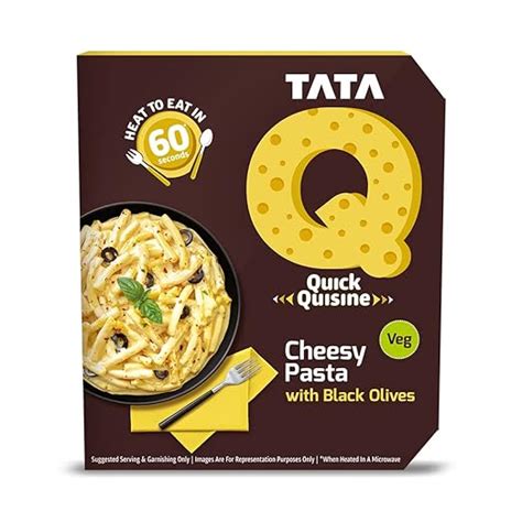 TATA Q Vegetarian Ready to Eat Veg Cheesy Pasta with Black Olives - 290 ...