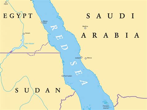 Red Sea Map Cities