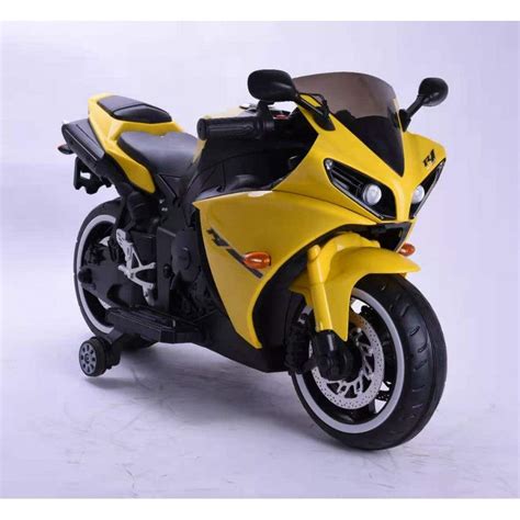 R1 Kids Electric Sports Ride on Bike with Training Wheels | Realistic ...