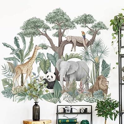 Tropical Rainforest Animals Plants Wall Stickers | Ubuy India