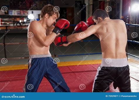Two Men Boxing Stock Image 的图像结果