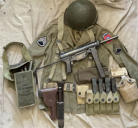 WW2 82nd Airborne- faux m3 Grease Gun plus all genuine gear : r/milsurp
