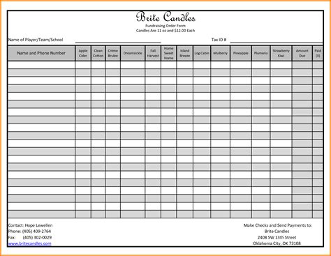 Apparel Order Form Template Excel - Best Templates Resources