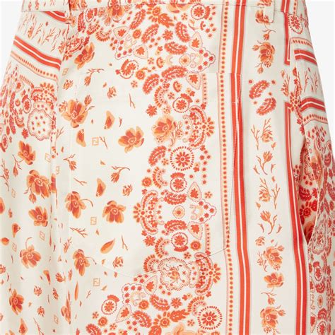 バミューダパンツ シルク ホワイト | Fendi