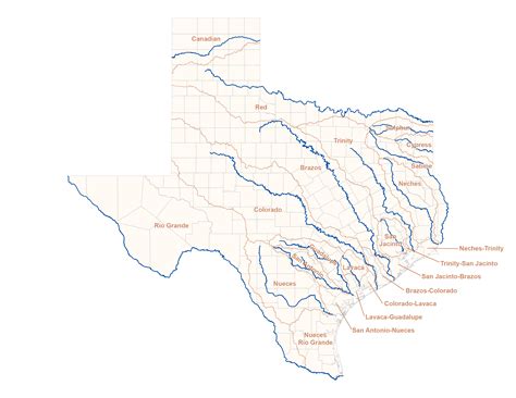 River Maps Texas