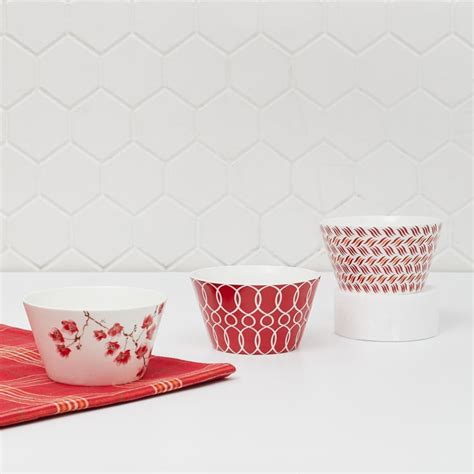 Buy Emily Shalimar Printed Bone China Bowls - Set of 3 from Home Centre ...