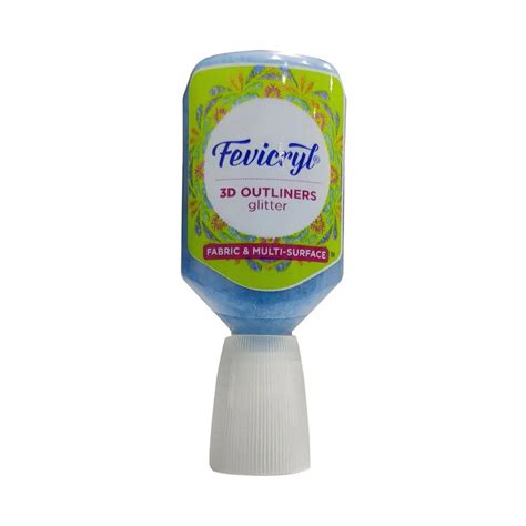 Pidilite Fevicryl 3D Outliners Glitter Fabric & Multi-Surface (Loose