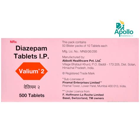 Valium 2 Tablet | Uses, Side Effects, Price | Apollo Pharmacy