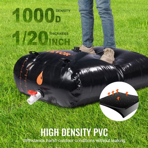 VEVOR Water Tank Bladder, 87 Gallon Large Capacity, PVC Collapsible Water Bladder Including ...