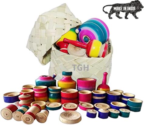 Buy Trustful Gift House Traditional Wood Kitchen Set - Chekka Bommalu ...