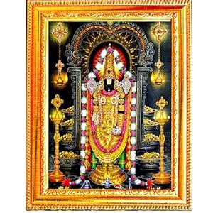 Suninow God Tirupati Balaji Religious Framed Painting for Wall and ...