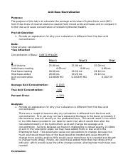 Image result for Acid-Base Neutralization Lab