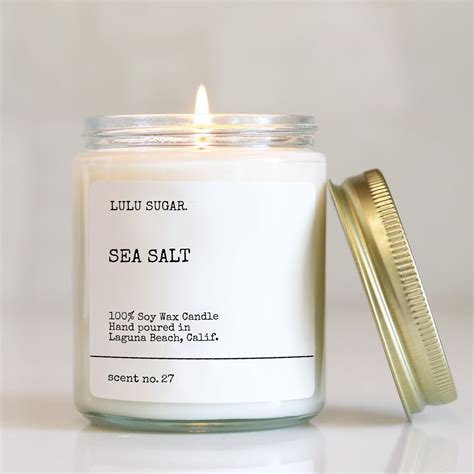 Sea Salt Scented Soy Candle: Beach Ocean Coastal Aroma - Etsy