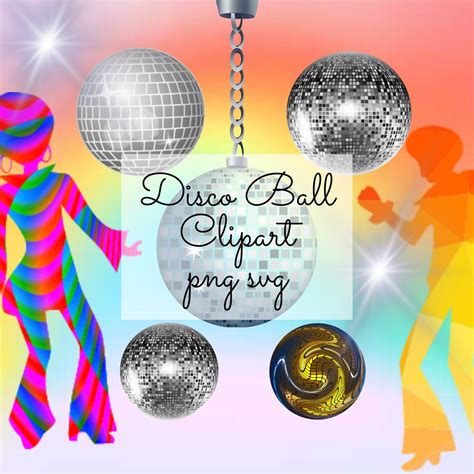 Disco Ball Clipart, SVG, PNG Bundle Transparent Digital Download - Etsy