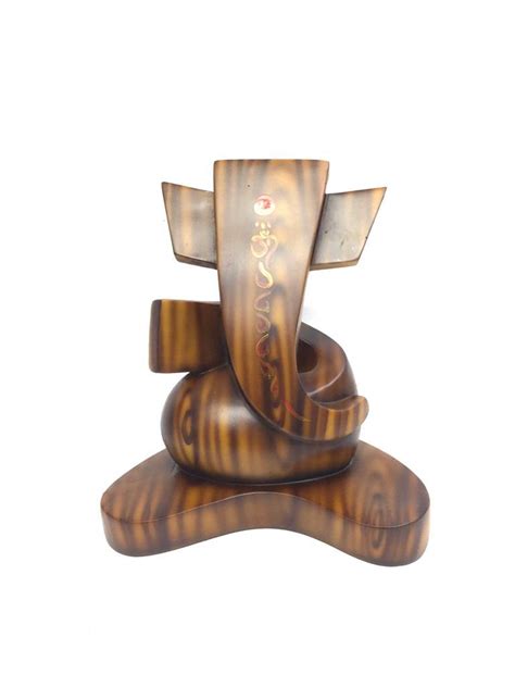 Resin Ganesha Idol Easy To Clean Idols Handcrafted Wooden Textured Tam
