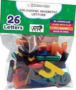 Edulearnable Toys Magnets - 26 Lowercase 5mm Hard Foam Full Magnetic ...