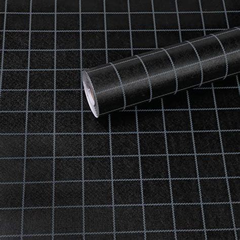 Oren Empower DIY Self Adhesive Black Checks Wallpaper/Waterproof PVC ...