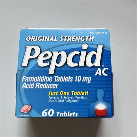 Pepcid AC Original Strength 10 Mg. Heartburn Relief 60 Tablets Exp04/24 ...