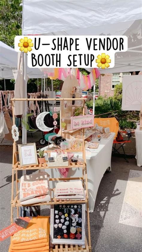 🌼U-Shape Vendor Booth Setup🌼 | Craft fair booth display, Craft booth ...