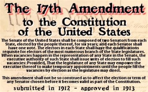 Image result for Seventeenth Amendment