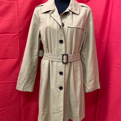 Womens Lands End Size(US) M Midi Length Lined Button up/Belted Coat(s)