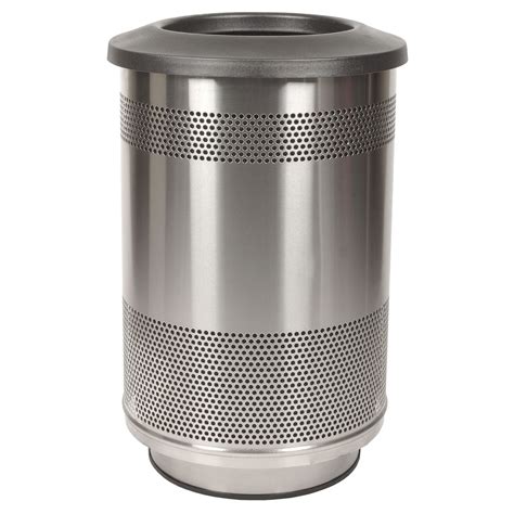 Perforated Steel Garbage Can with Flat Top for Versatility