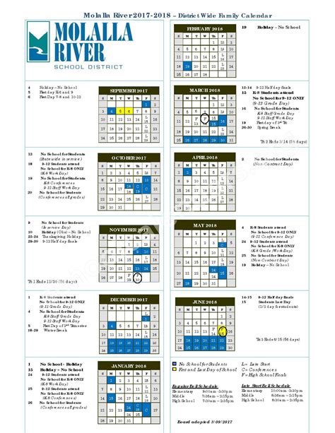 Molalla River Middle School Calendars – Molalla, OR